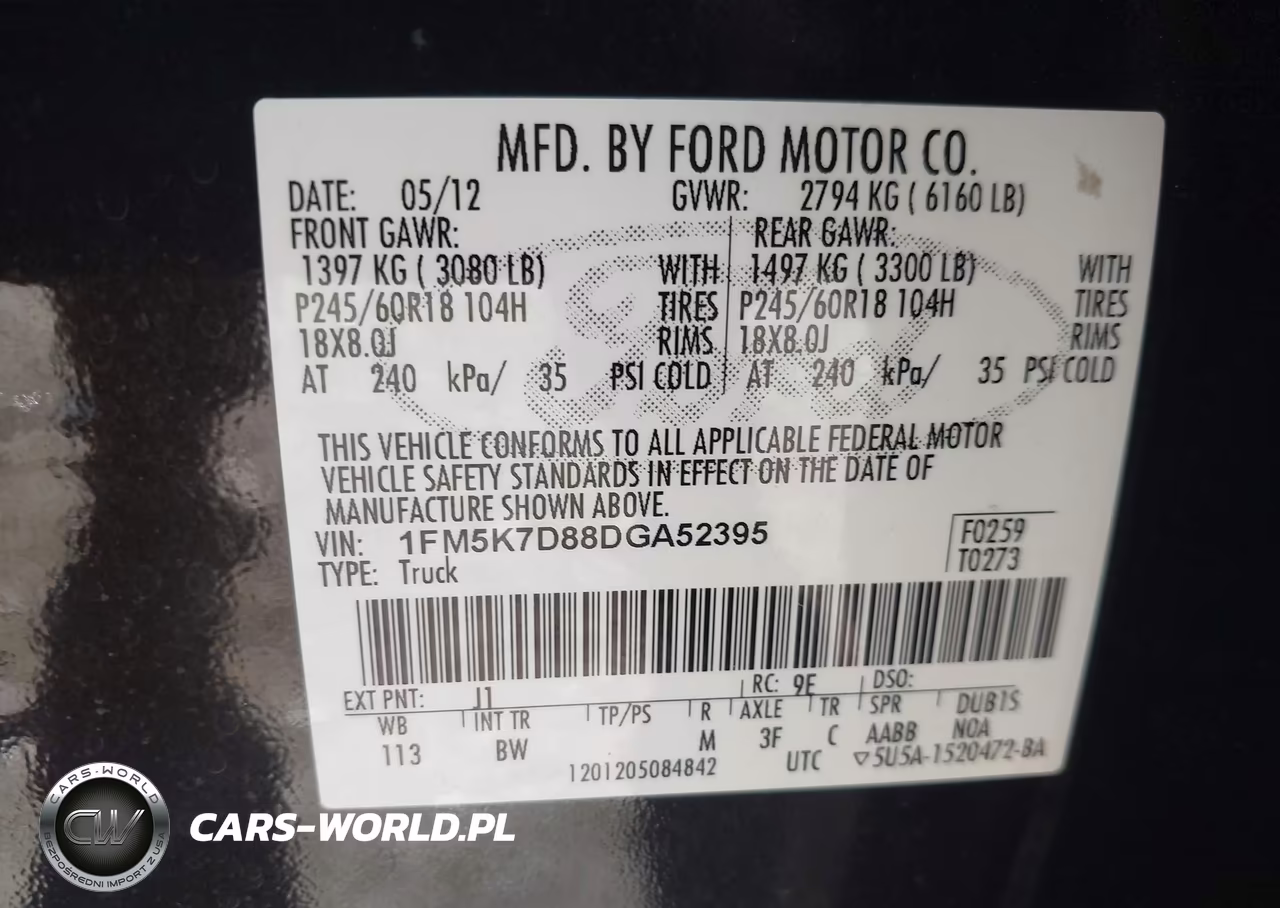 2013 Ford Explorer Xlt VIN:1FM5K7D88DGA52395 - 9