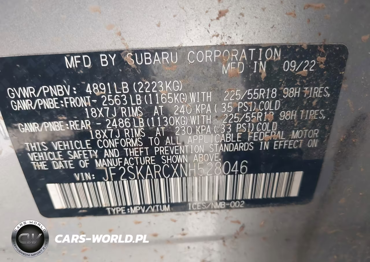 2022 Subaru Forester Touring VIN:JF2SKARCXNH528046 - 9