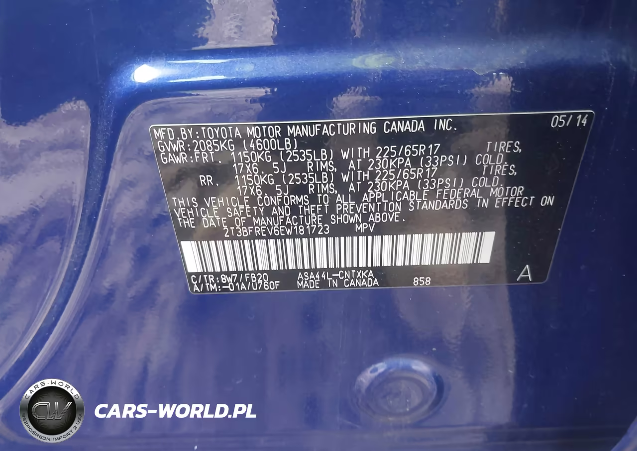 2014 Toyota Rav4 Le VIN:2T3BFREV6EW181723 - 9