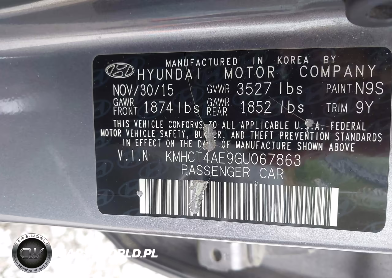 2016 Hyundai Accent Se VIN:KMHCT4AE9GU067863 - 9