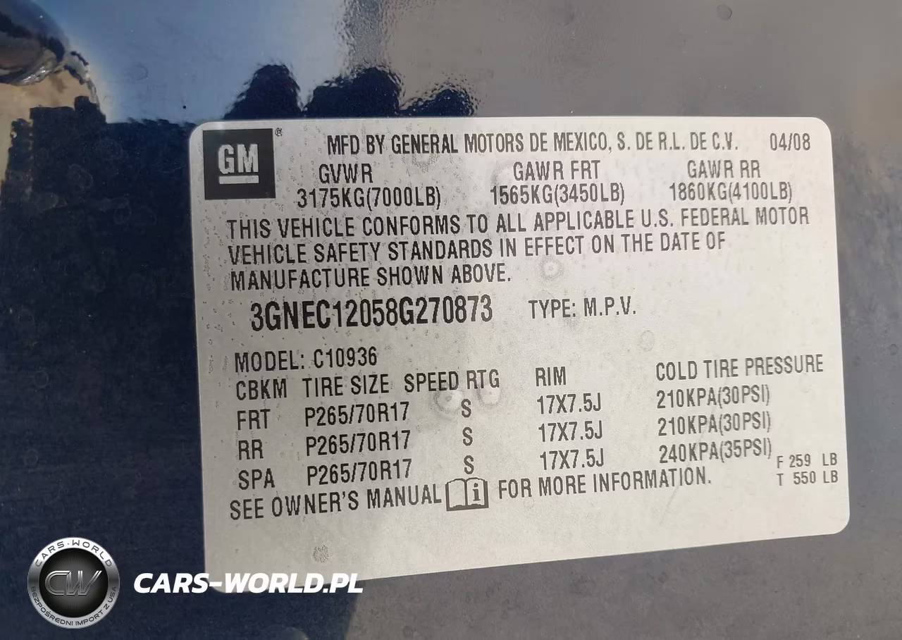 2008 Chevrolet Avalanche 1500 Lt VIN:3GNEC12058G270873 - 9