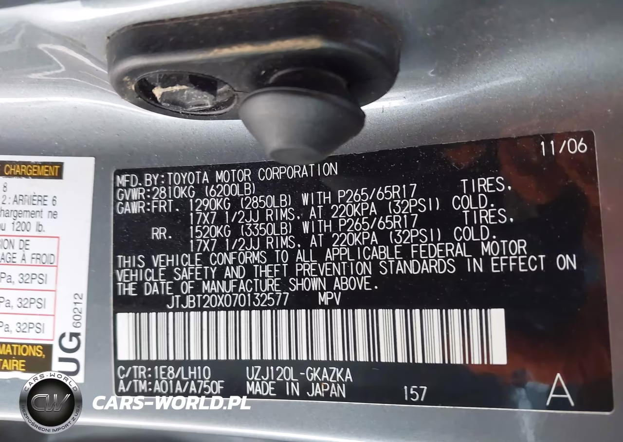 2007 Lexus Gx 470 VIN:JTJBT20X070132577 - 9