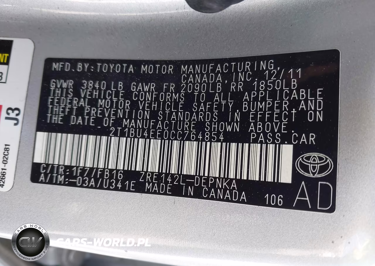 2012 Toyota Corolla Le VIN:2T1BU4EE0CC764854 - 9