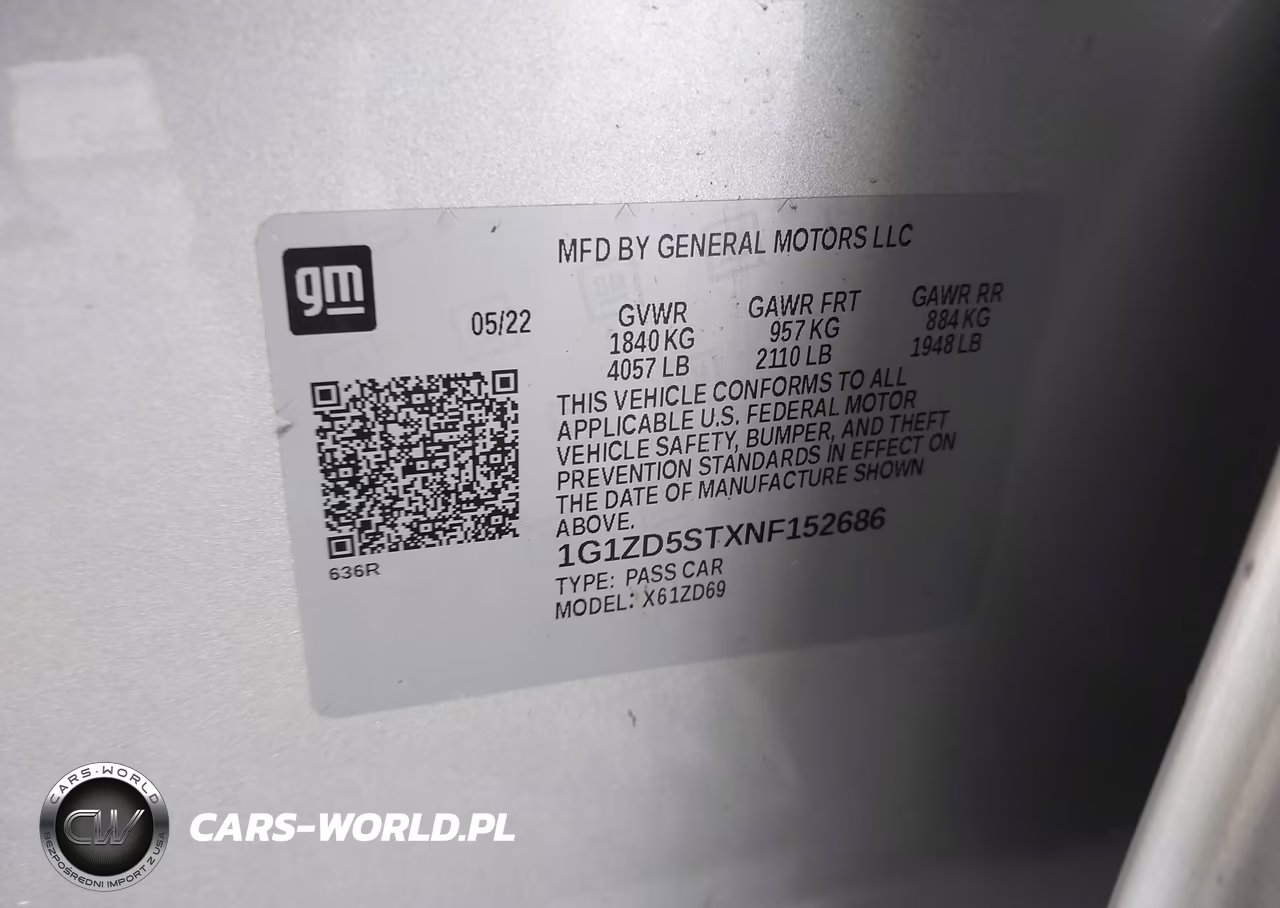 2022 Chevrolet Malibu Lt VIN:1G1ZD5STXNF152686 - 9