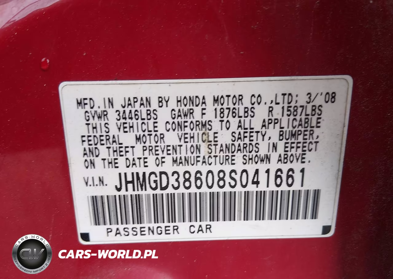 2008 Honda Fit Sport VIN:JHMGD38608S041661 - 9