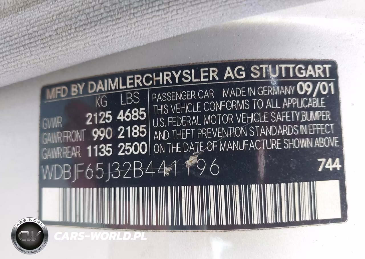 2002 Mercedes-Benz E 320 Special Edition VIN:WDBJF65J32B441196 - 9