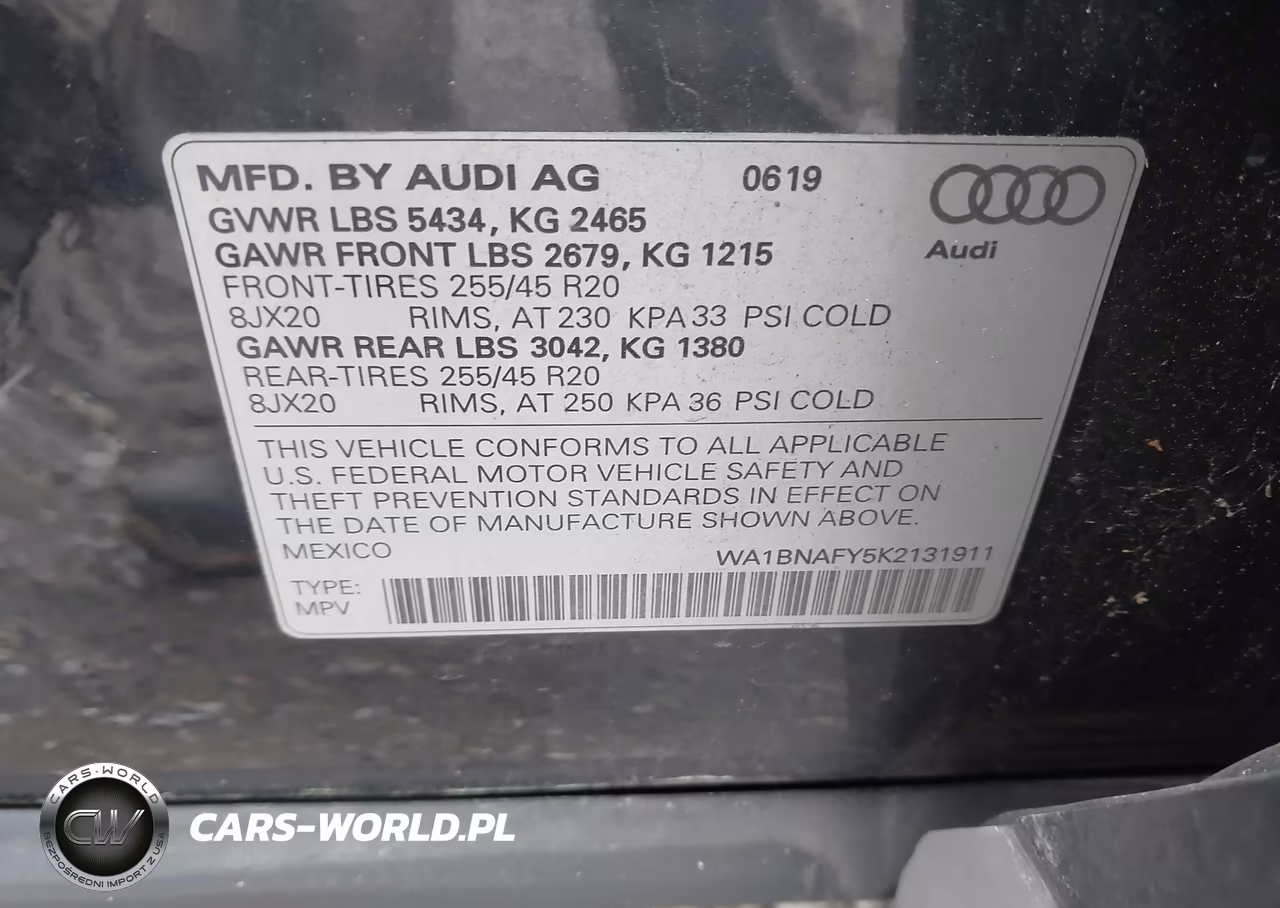 2019 Audi Q5 45 Premium VIN:WA1BNAFY5K2131911 - 9