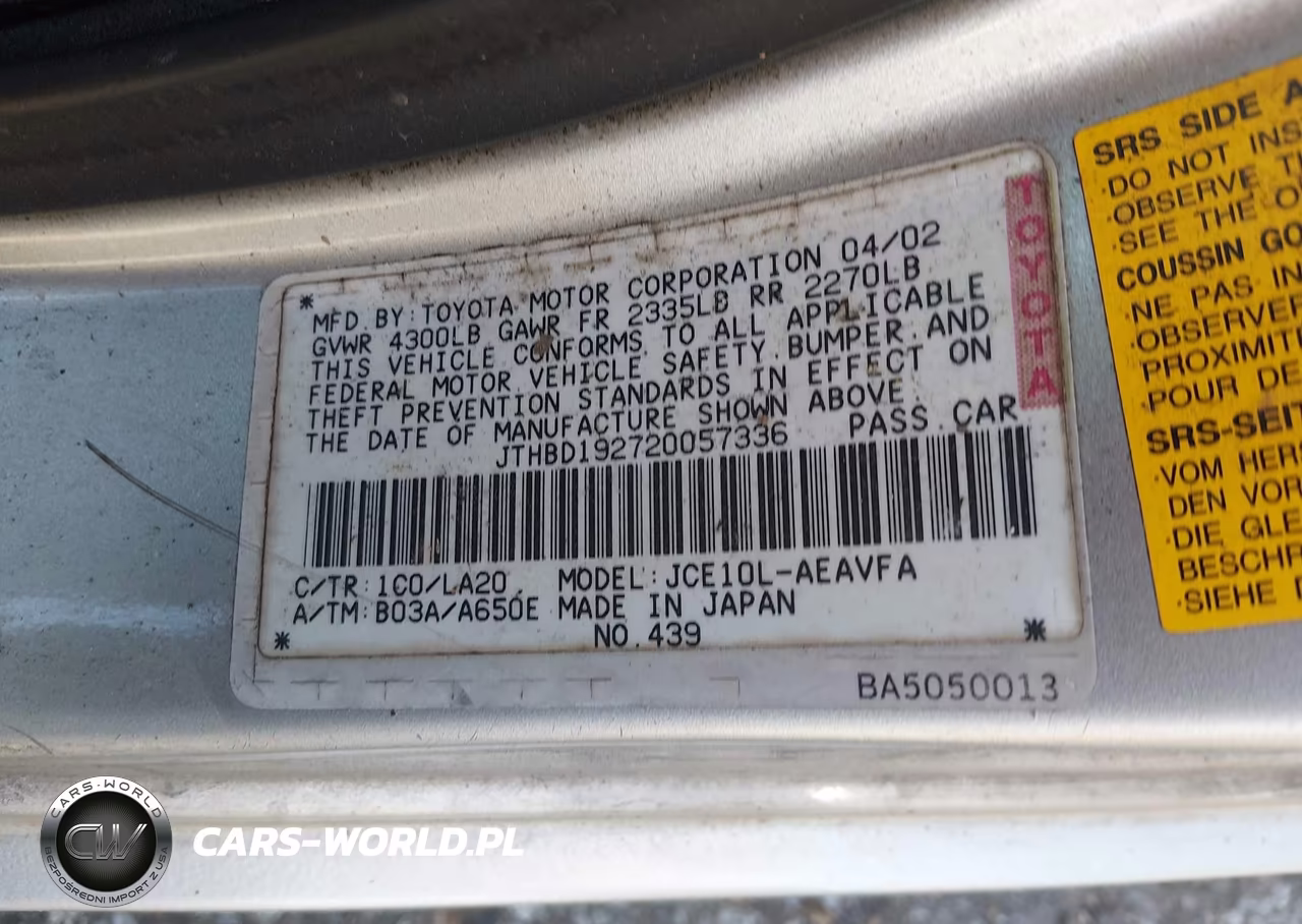 2002 Lexus Is 300 VIN:JTHBD192720057336 - 9