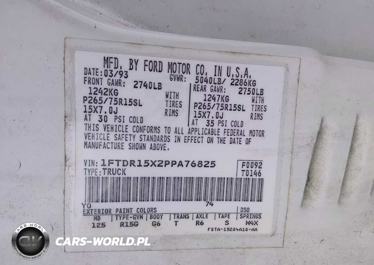 1993 Ford Ranger Super Cab VIN:1FTDR15X2PPA76825 - 9