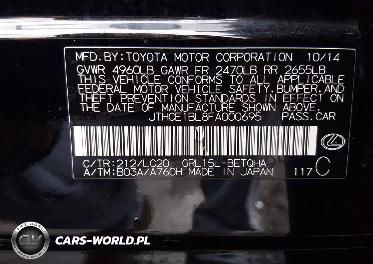 2015 Lexus Gs 350 VIN:JTHCE1BL8FA000695 - 9