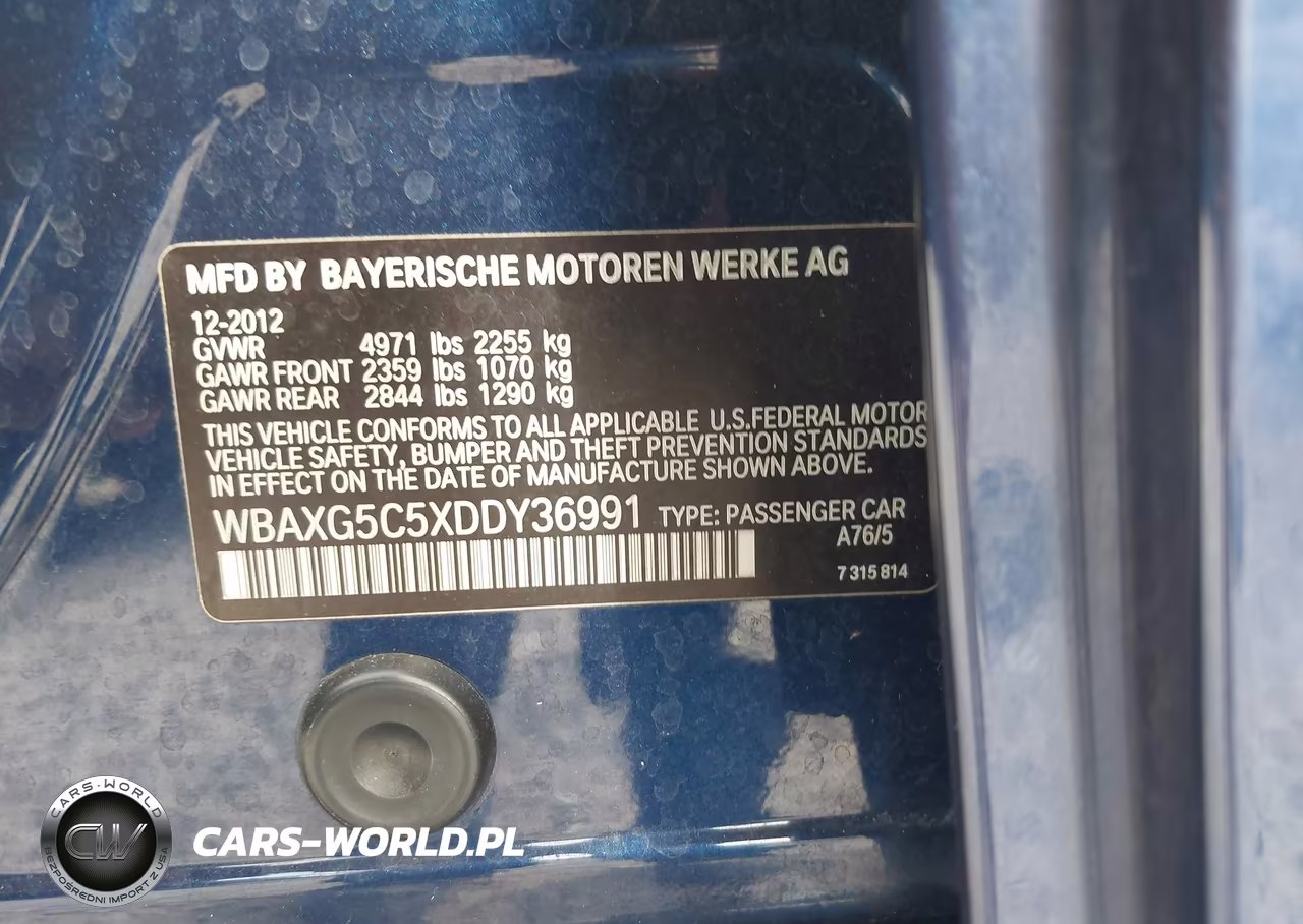 2013 BMW 528I VIN:WBAXG5C5XDDY36991 - 9