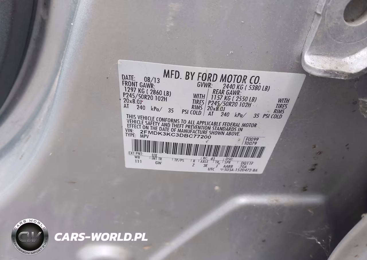 2013 Ford Edge Limited VIN:2FMDK3KC3DBC77200 - 9