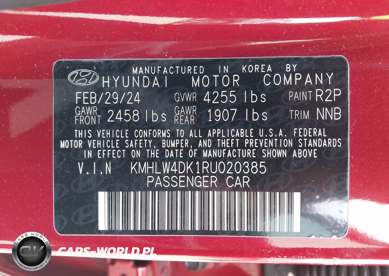 2024 Hyundai Elantra N VIN:KMHLW4DK1RU020385 - 9