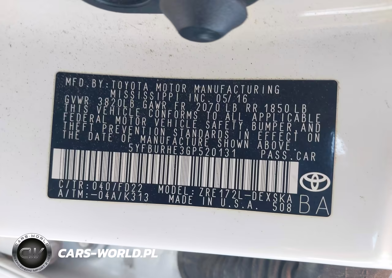 2016 Toyota Corolla S Plus VIN:5YFBURHE3GP520131 - 9