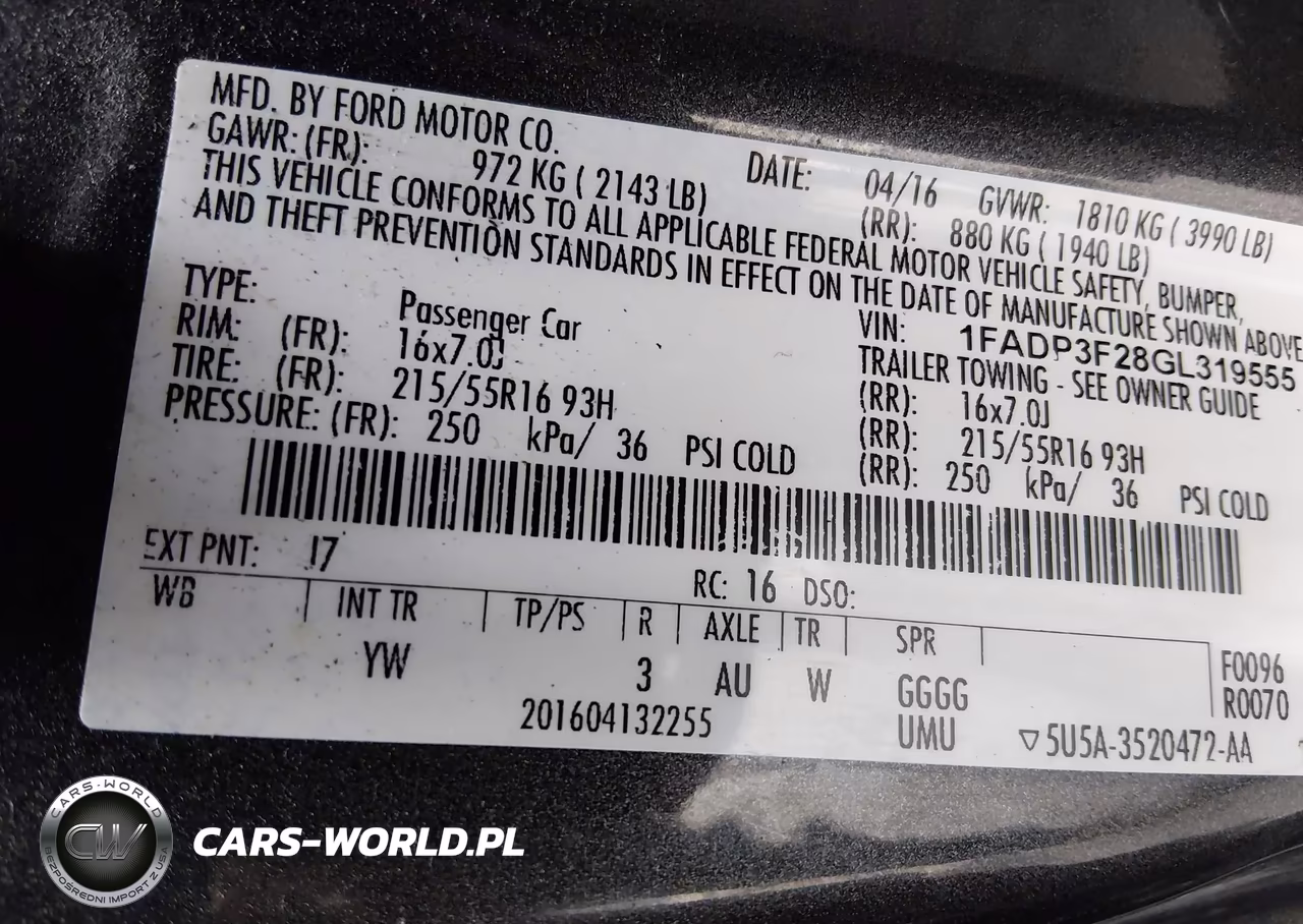 2016 Ford Focus Se VIN:1FADP3F28GL319555 - 9