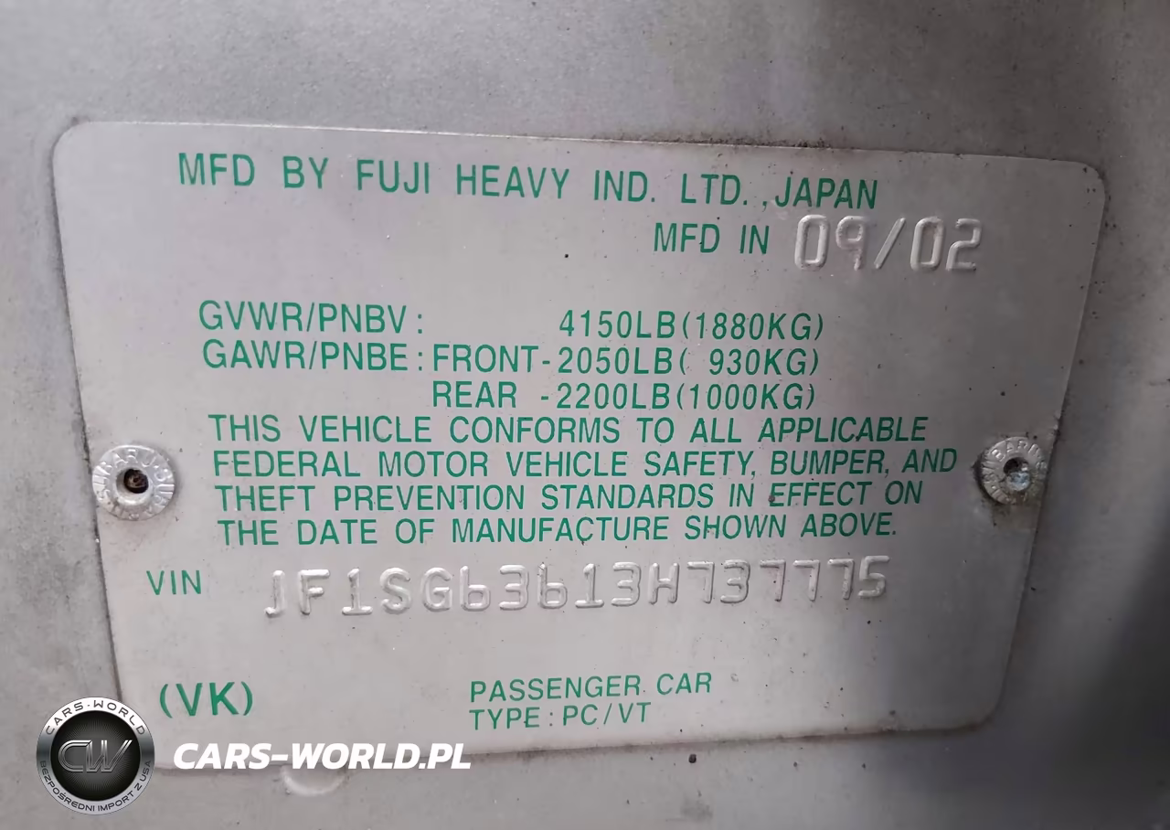 2003 Subaru Forester X VIN:JF1SG63613H737775 - 9
