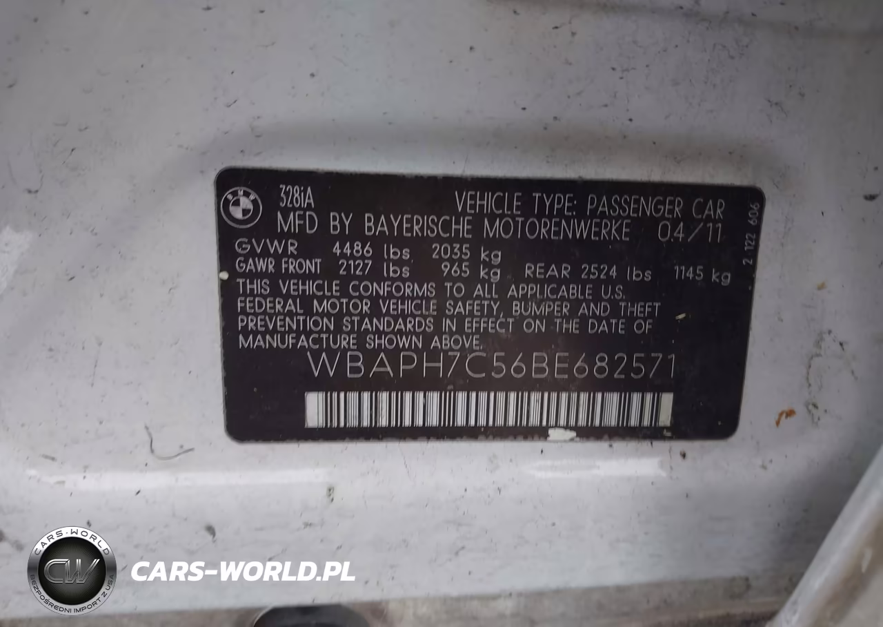 2011 BMW 3 Series 328I VIN:WBAPH7C56BE682571 - 9