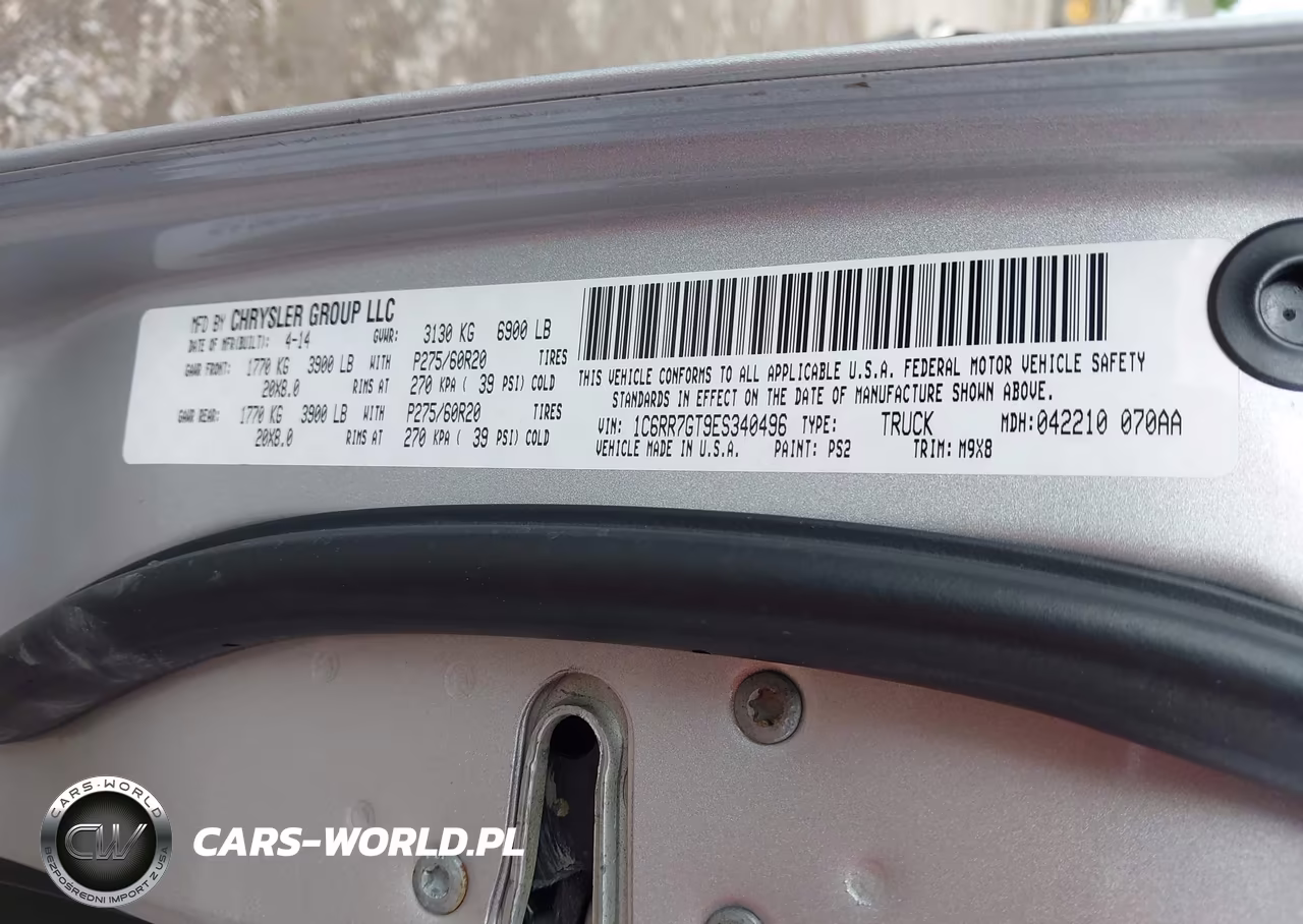 2014 Ram 1500 Big Horn VIN:1C6RR7GT9ES340496 - 9