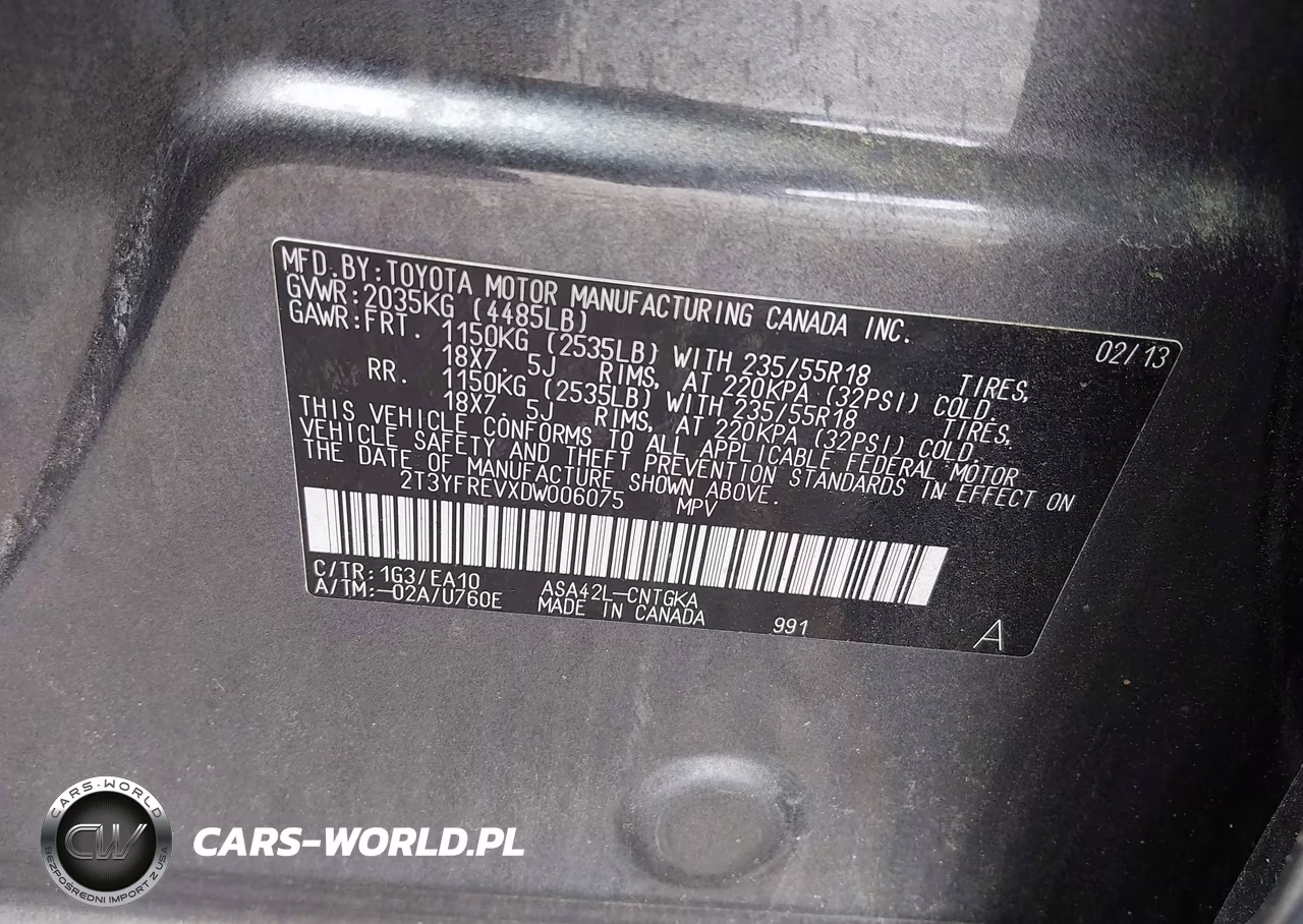2013 Toyota Rav4 Limited VIN:2T3YFREVXDW006075 - 9