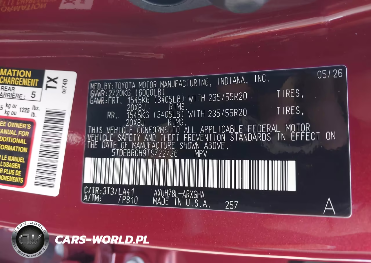 2026 Toyota Highlander Hybrid Platinum VIN:5TDEBRCH9TS722736 - 9
