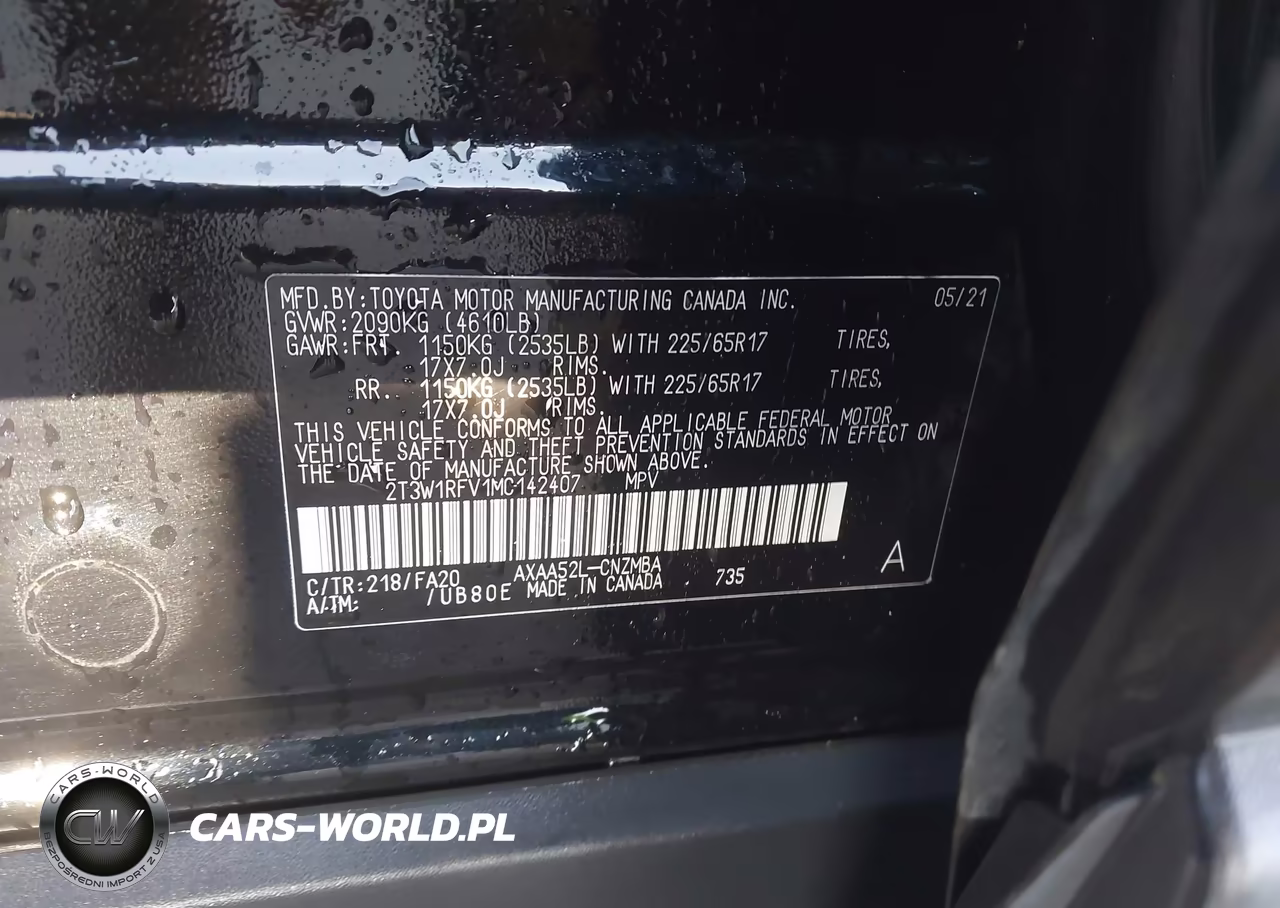 2021 Toyota Rav4 Xle VIN:2T3W1RFV1MC142407 - 9