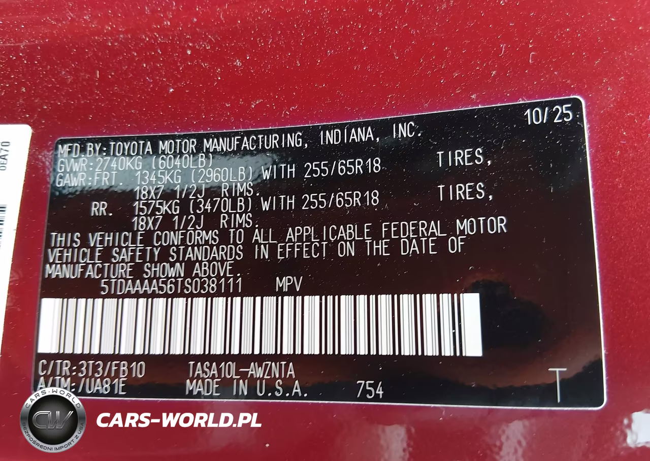 2026 Toyota Grand Highlander Le VIN:5TDAAAA56TS038111 - 9