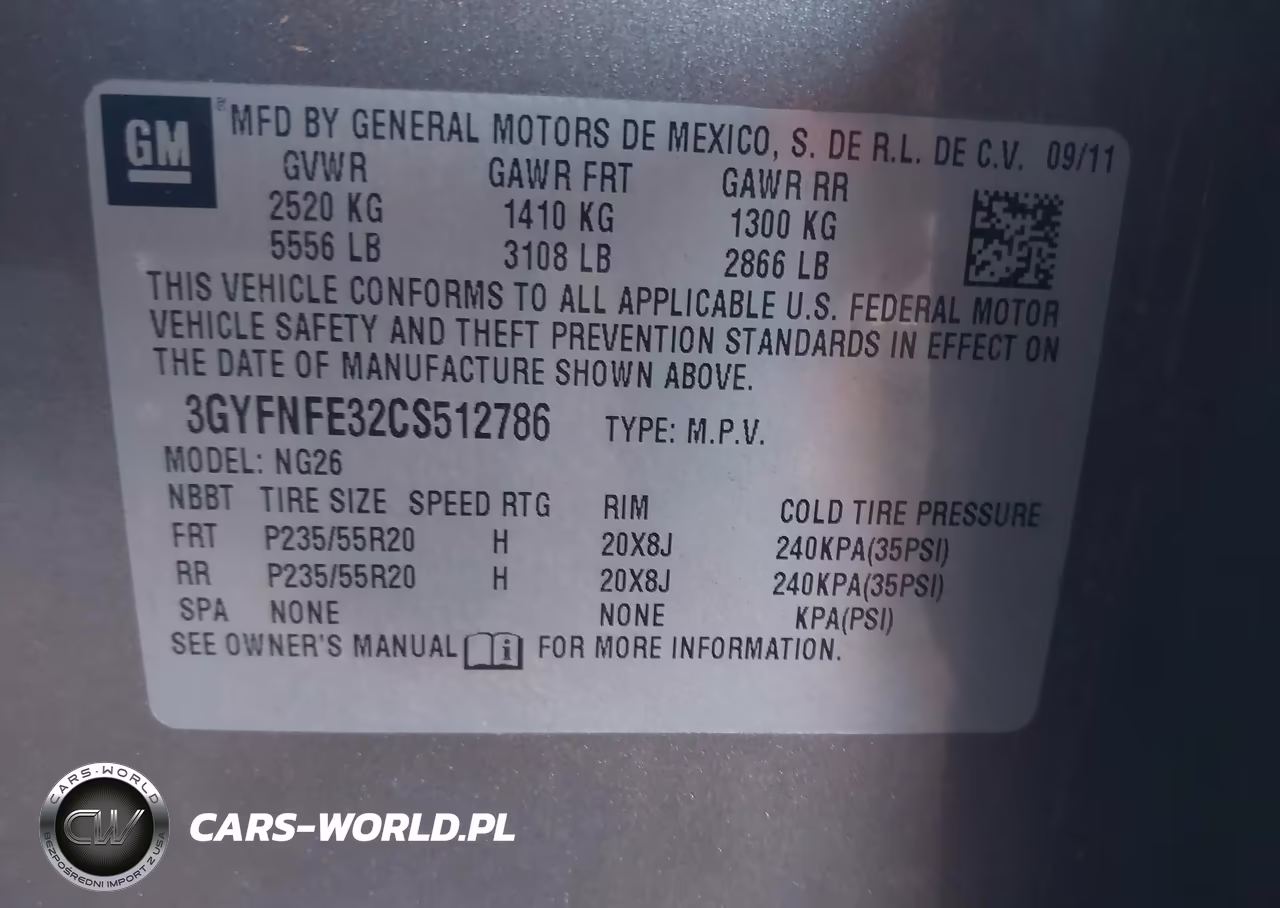 2012 Cadillac Srx Premium Collection VIN:3GYFNFE32CS512786 - 9