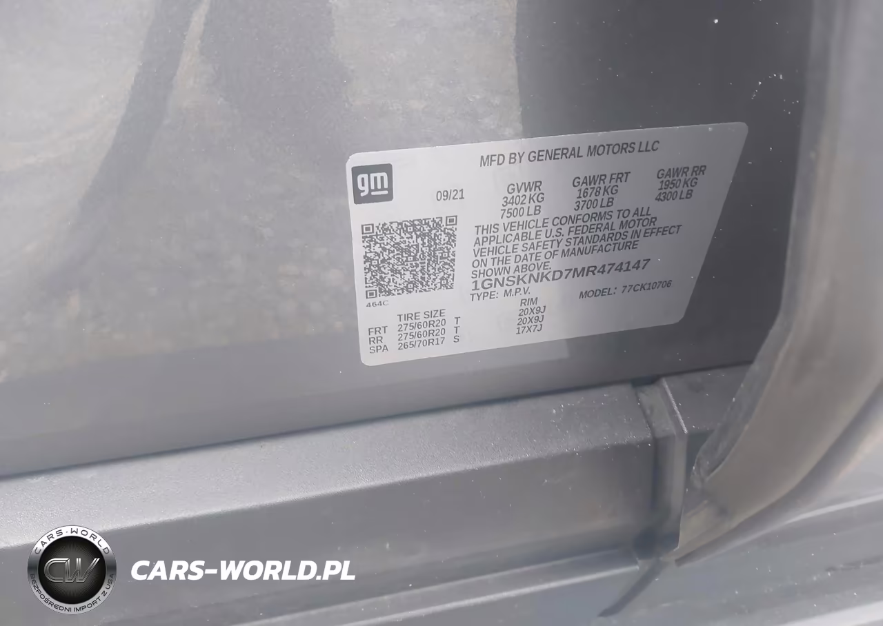 2021 Chevrolet Tahoe 4Wd Lt VIN:1GNSKNKD7MR474147 - 9