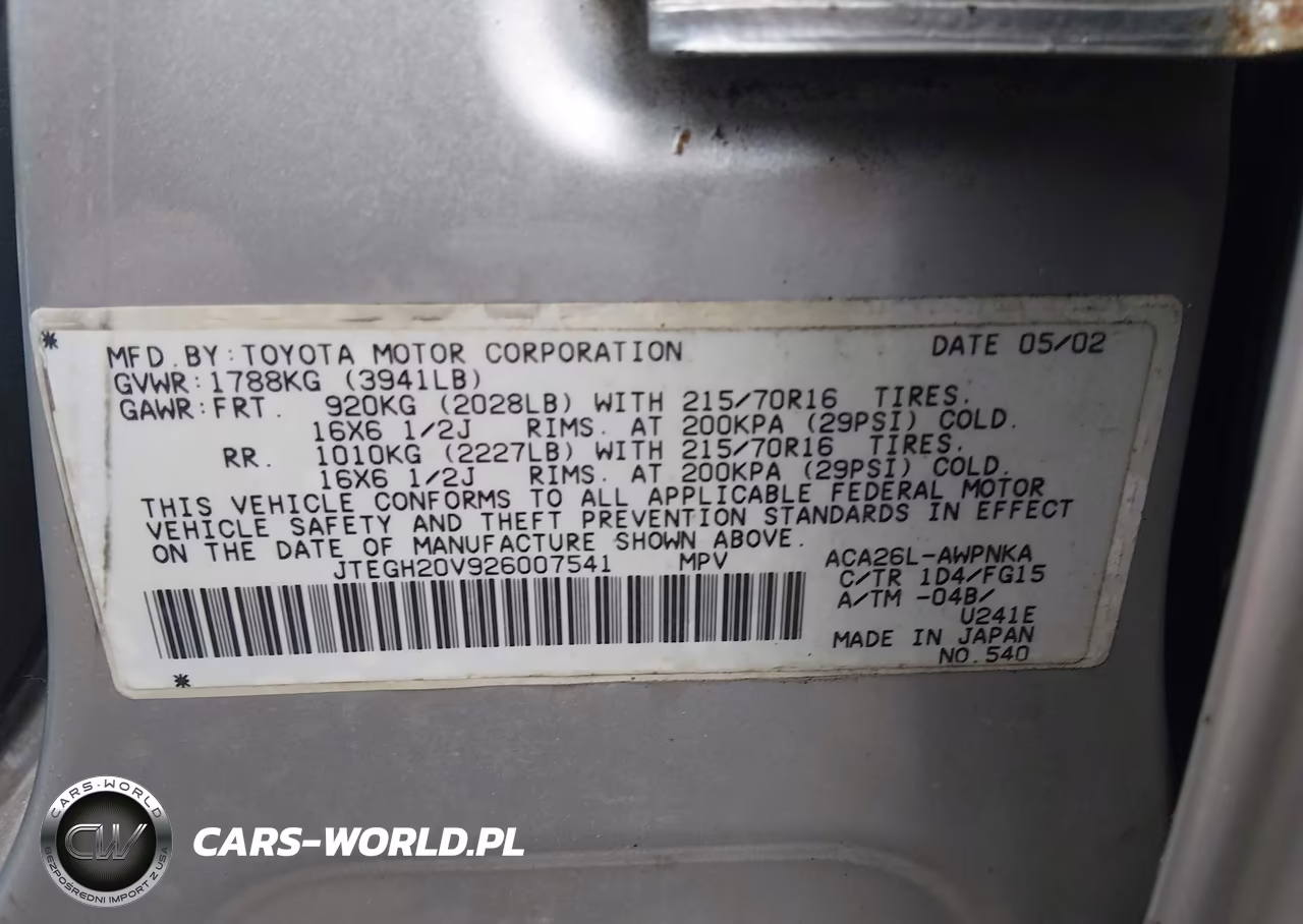 2002 Toyota Rav4 VIN:JTEGH20V926007541 - 9