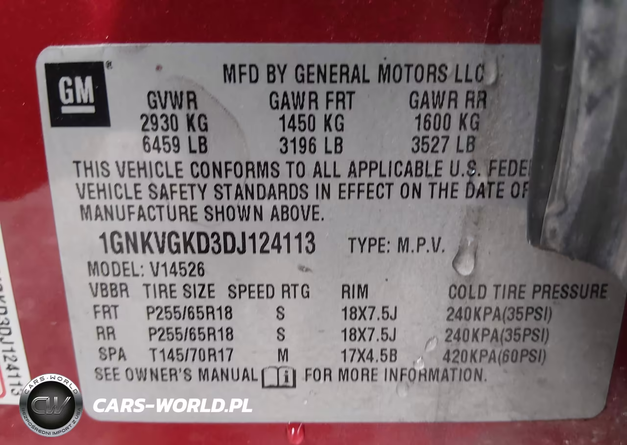 2013 Chevrolet Traverse 1Lt VIN:1GNKVGKD3DJ124113 - 9