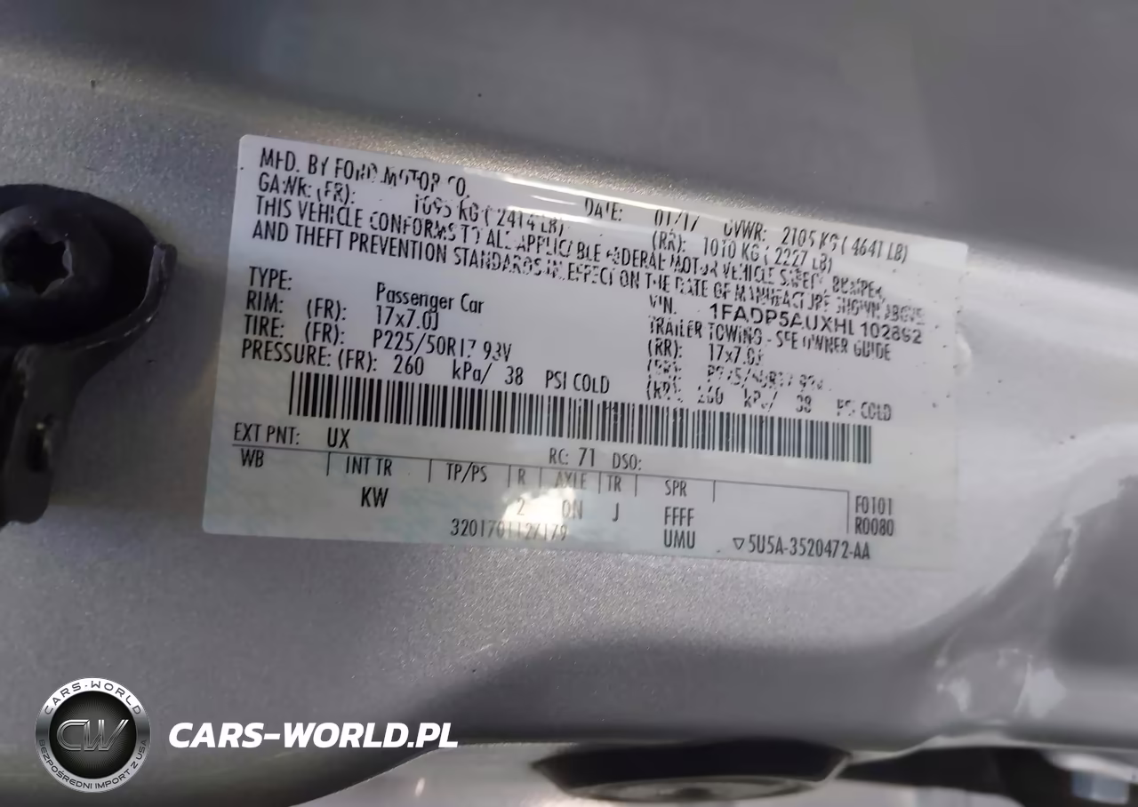 2017 Ford Cmax VIN:1FADP5AUXHL102692 - 9