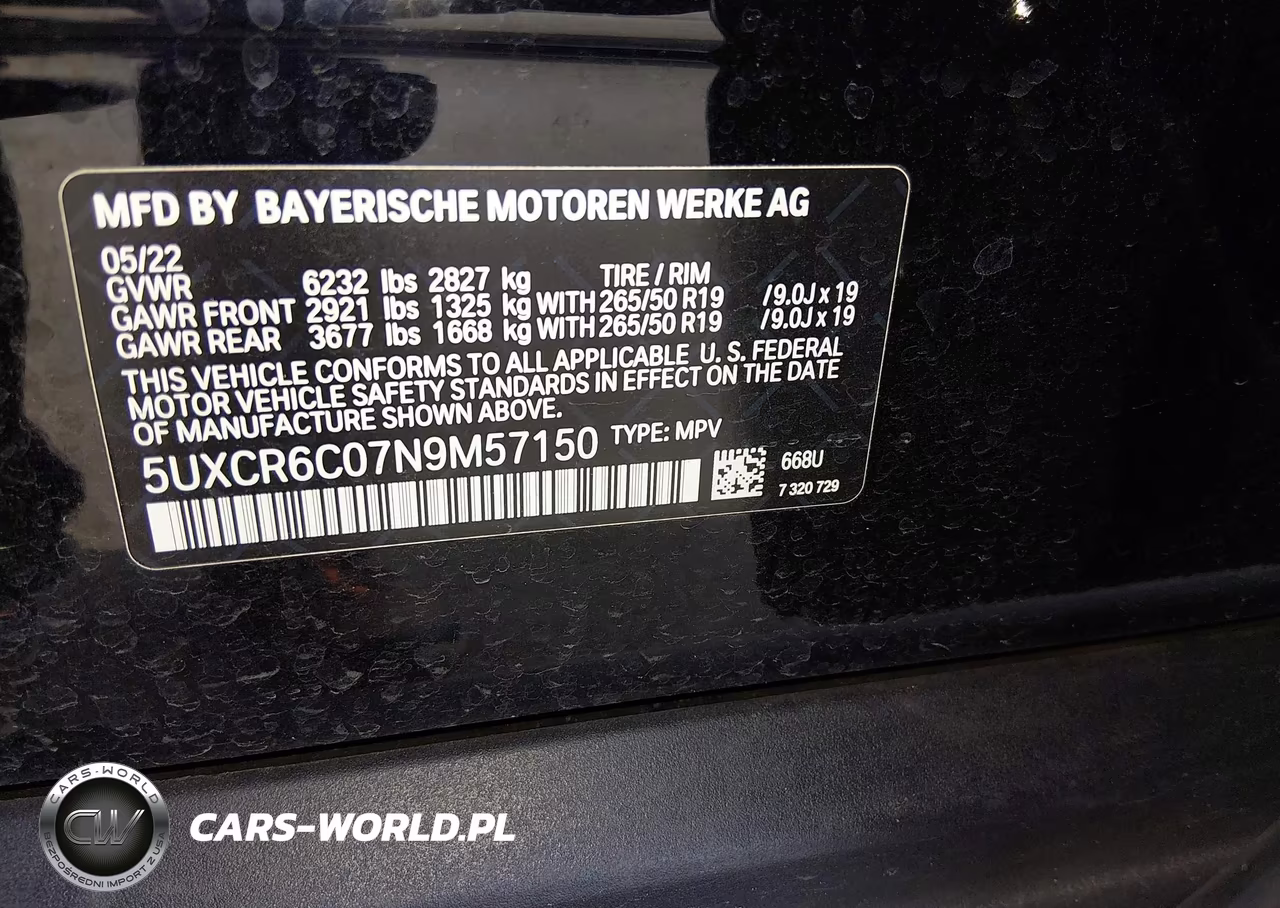 2022 BMW X5 xDrive40I VIN:5UXCR6C07N9M57150 - 9