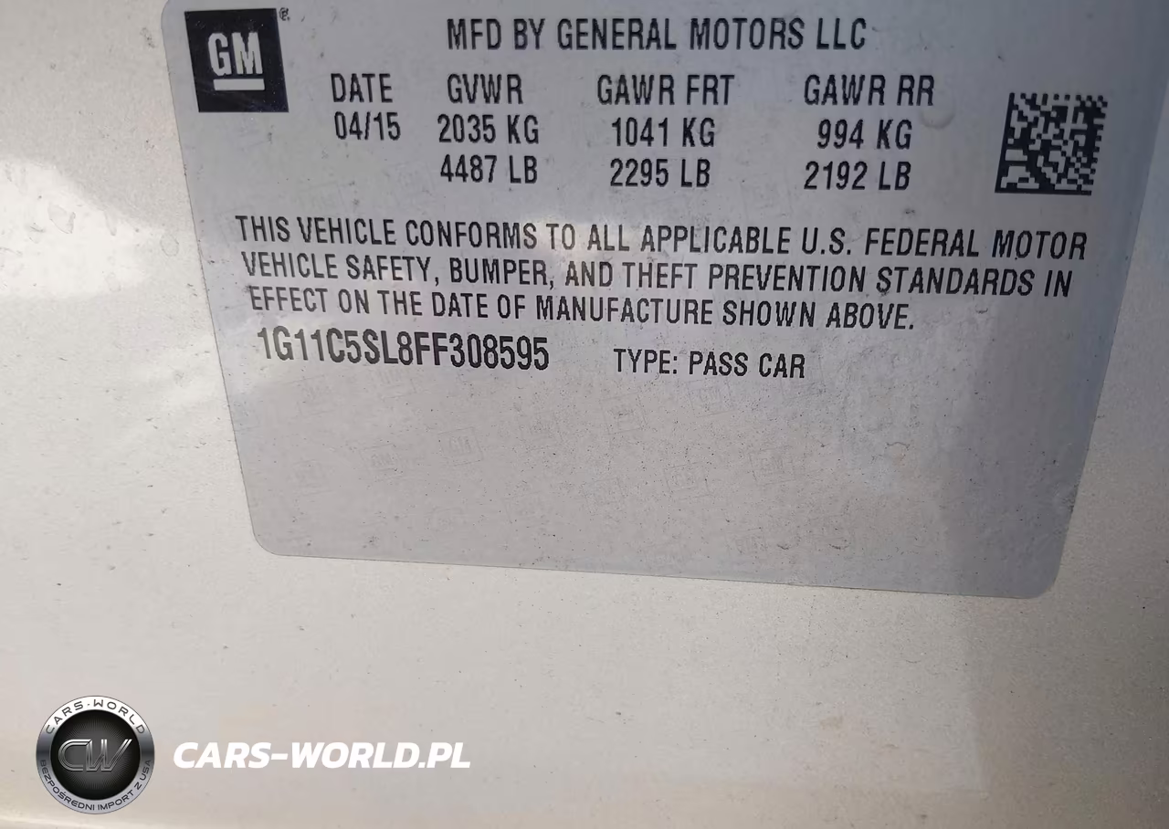 2015 Chevrolet Malibu Lt VIN:1G11C5SL8FF308595 - 9