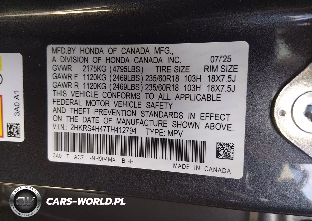 2026 Honda Cr-V Ex Awd VIN:2HKRS4H47TH412794 - 9