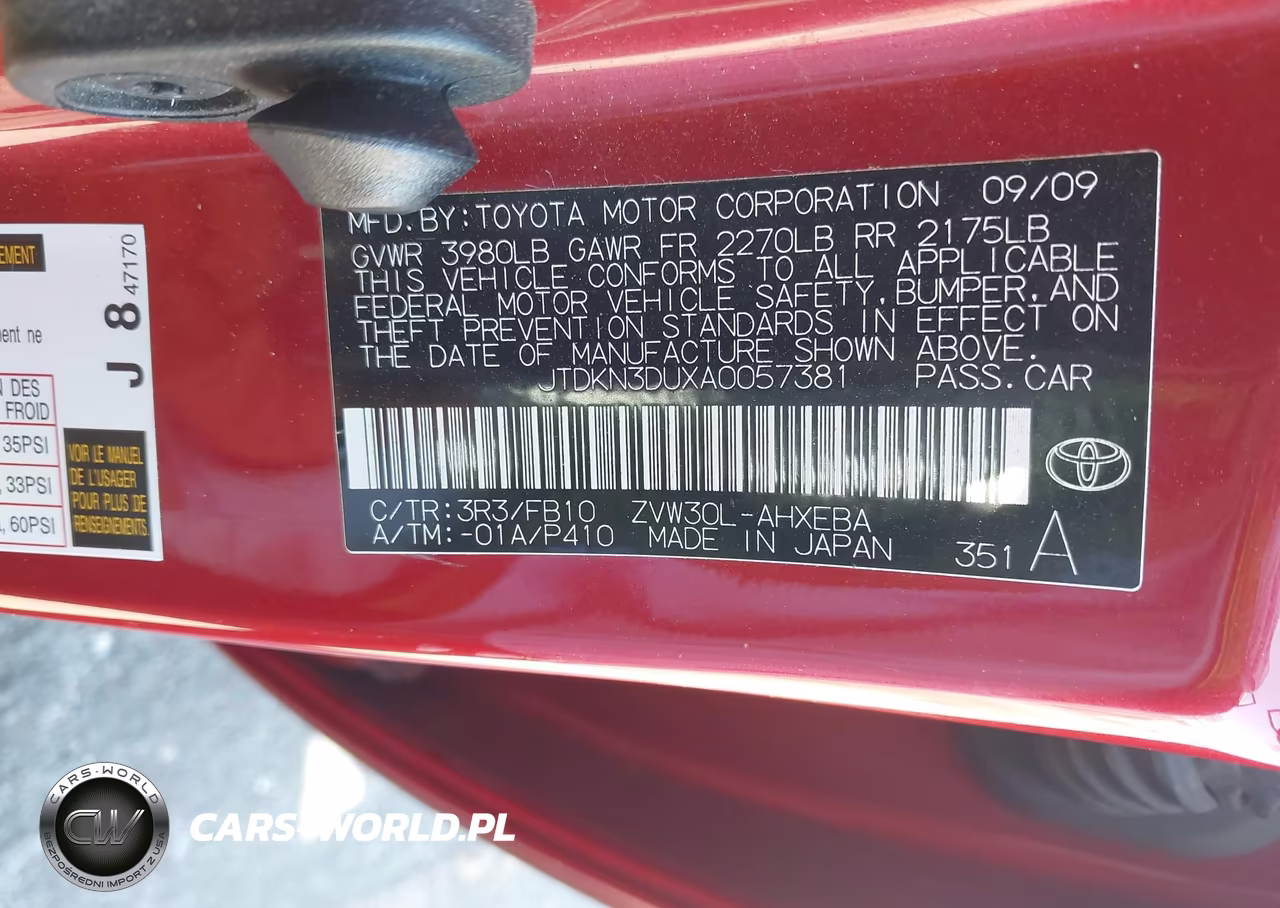 2010 Toyota Prius Ii VIN:JTDKN3DUXA0057381 - 9