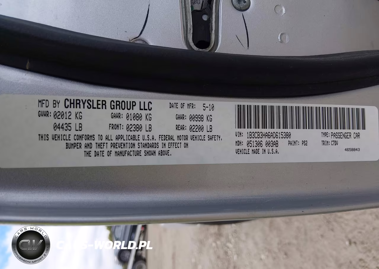 2010 Dodge Caliber Mainstreet VIN:1B3CB3HA6AD615380 - 9