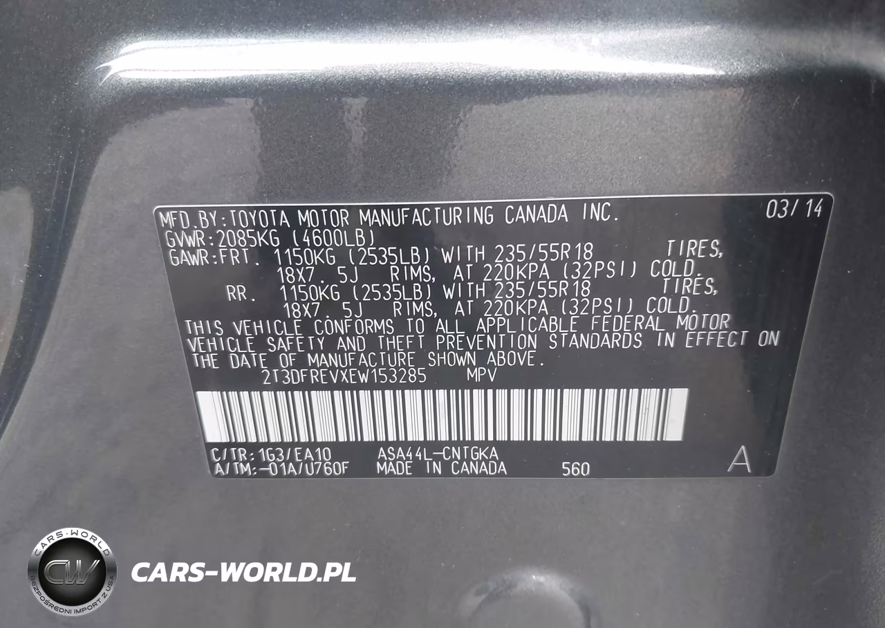 2014 Toyota Rav4 Limited VIN:2T3DFREVXEW153285 - 9