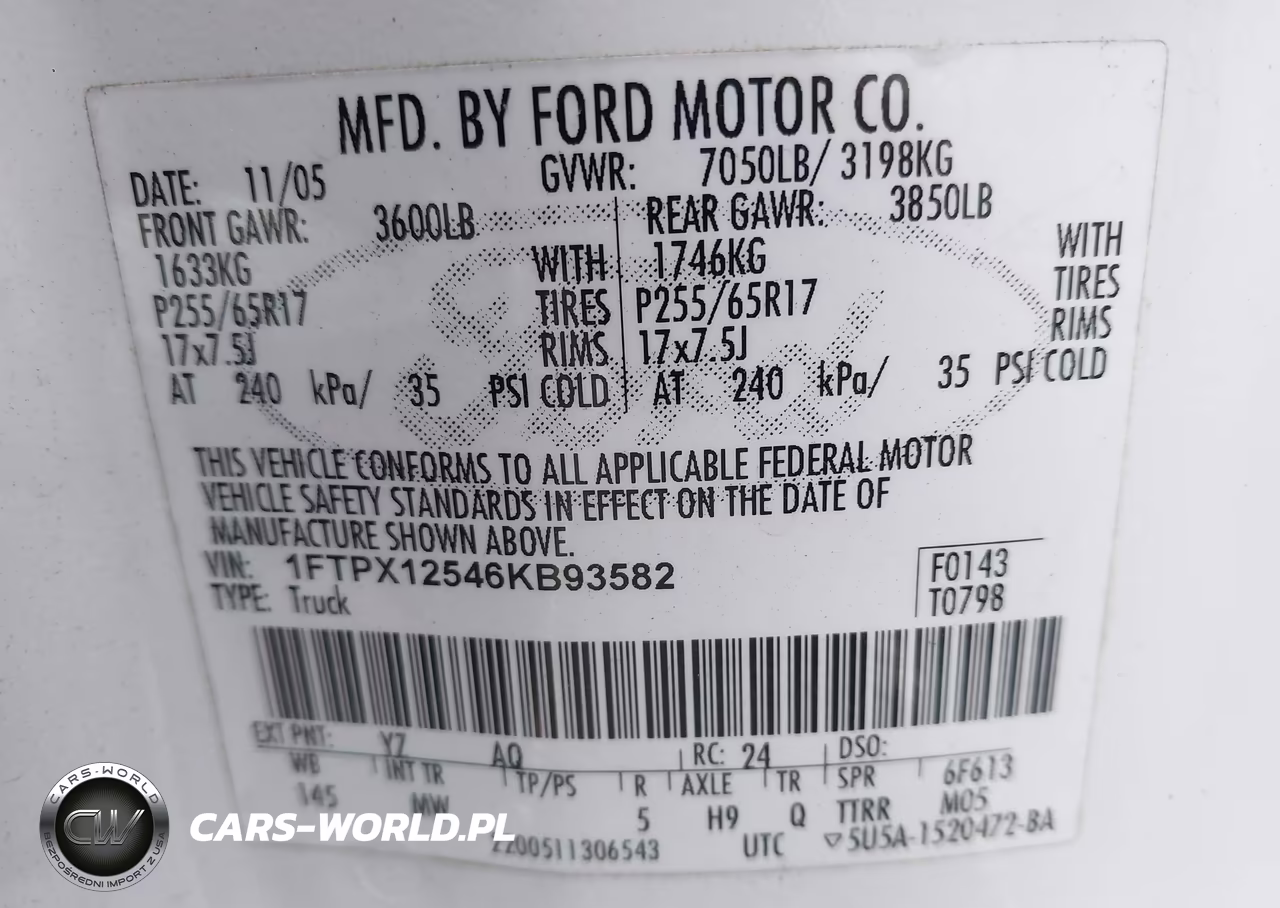 2006 Ford F-150 Lariat-Xl-Xlt VIN:1FTPX12546KB93582 - 9