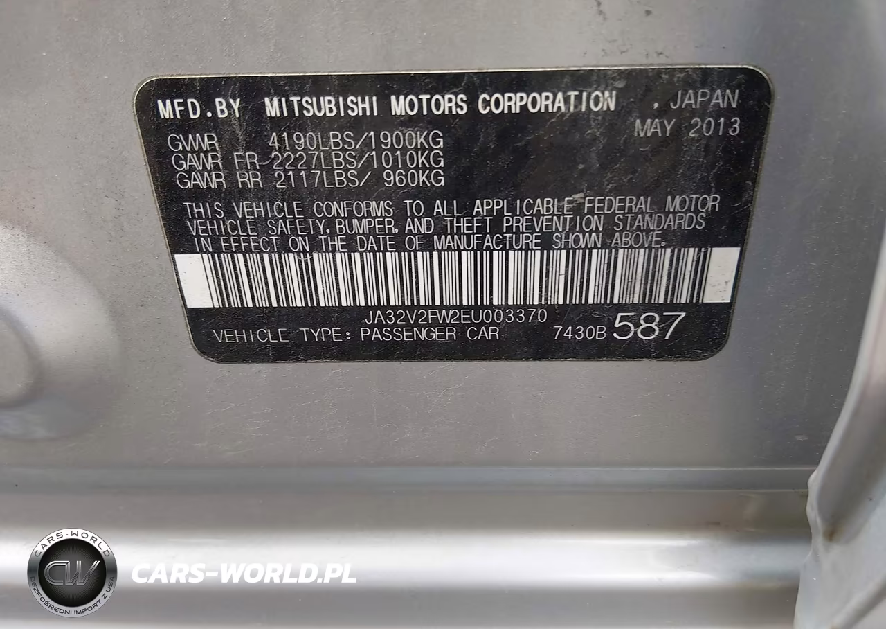 2014 Mitsubishi Lancer Se VIN:JA32V2FW2EU003370 - 9