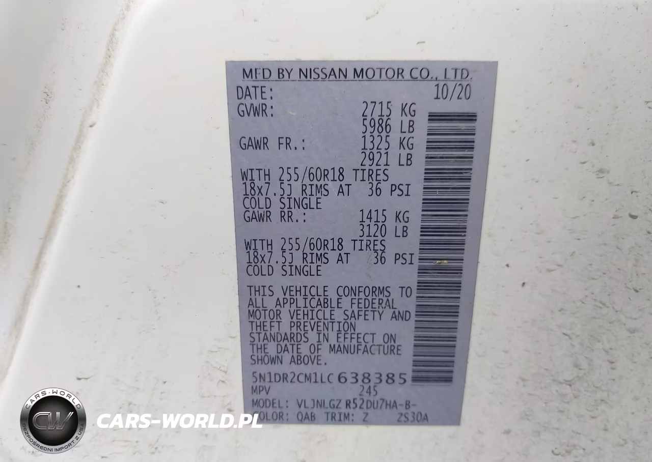 2020 Nissan Pathfinder Sl 4Wd VIN:5N1DR2CM1LC638385 - 9