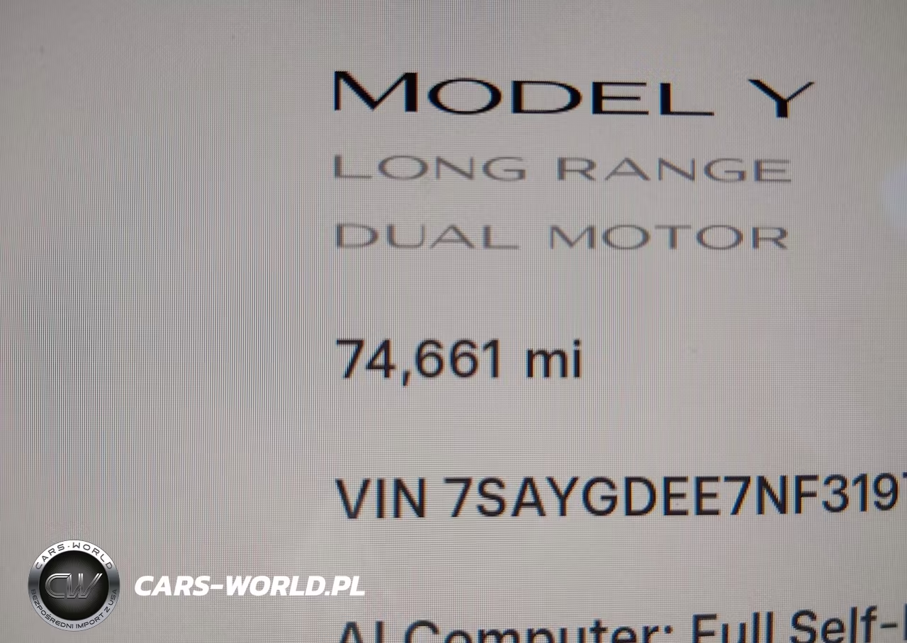 2022 Tesla Model Y Long Range VIN:7SAYGDEE7NF319711 - 7
