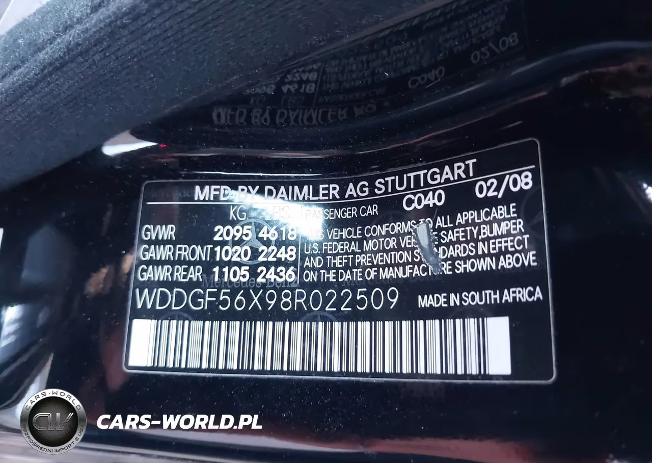 2008 Mercedes-Benz C 350 Sport VIN:WDDGF56X98R022509 - 9