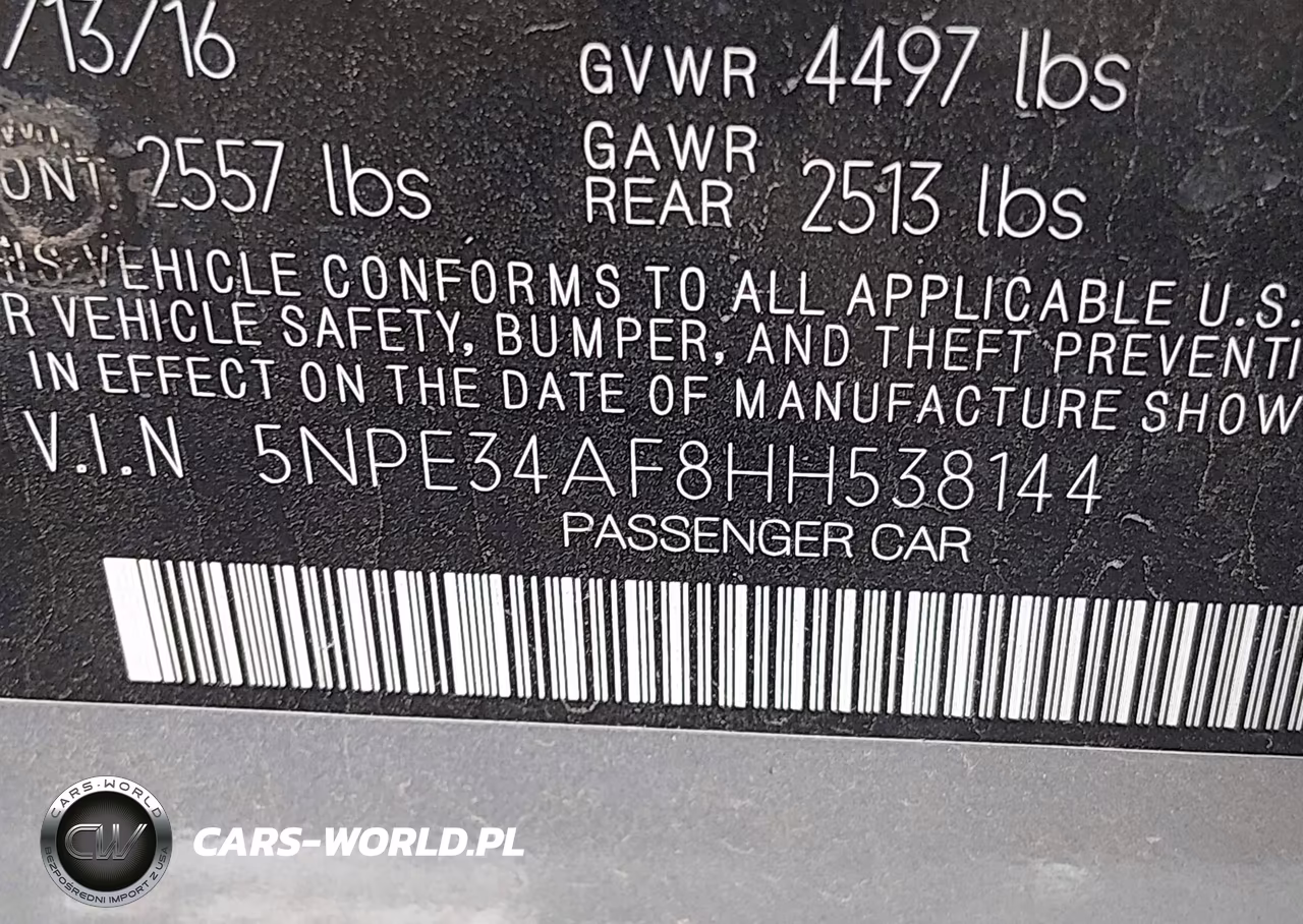 2017 Hyundai Sonata Sport VIN:5NPE34AF8HH538144 - 9