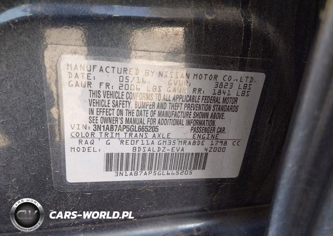 2016 Nissan Sentra Sv VIN:3N1AB7AP5GL665205 - 9