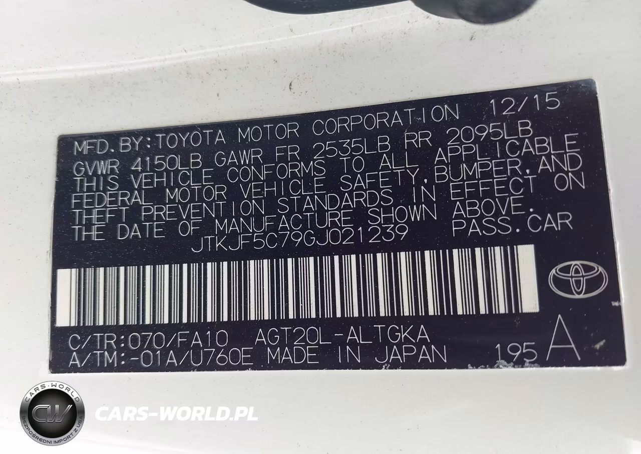 2016 Scion Tc VIN:JTKJF5C79GJ021239 - 9