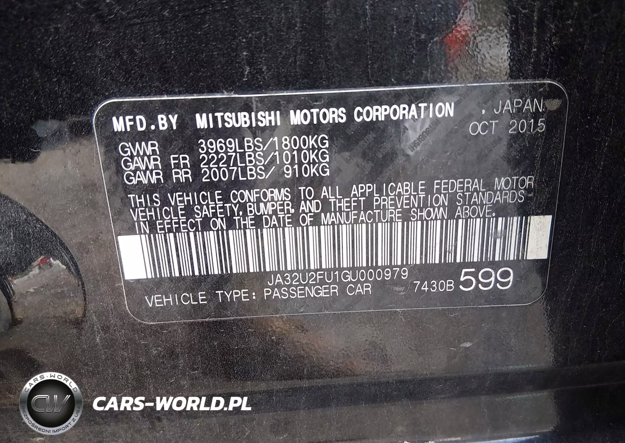 2016 Mitsubishi Lancer Es VIN:JA32U2FU1GU000979 - 9