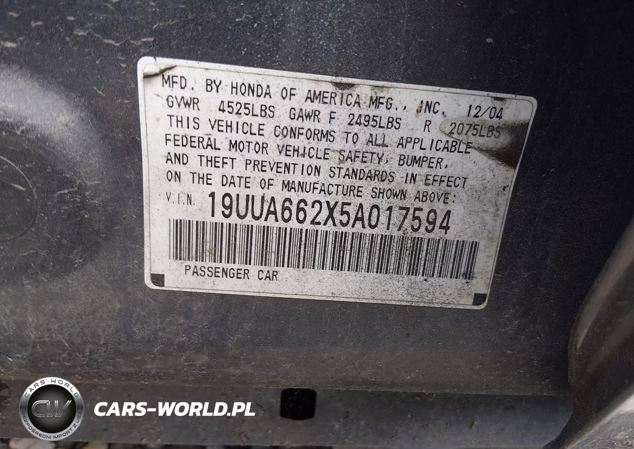 2005 Acura Tl VIN:19UUA662X5A017594 - 9