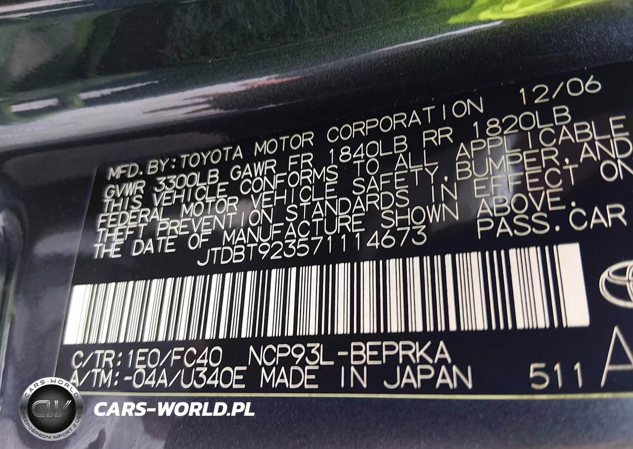 2007 Toyota Yaris VIN:JTDBT923571114673 - 9