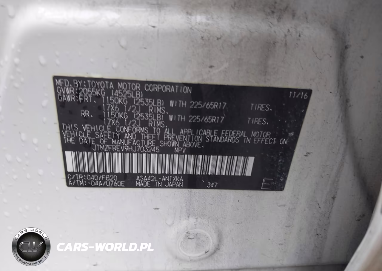 2017 Toyota Rav4 Le VIN:JTMZFREV9HJ703245 - 9