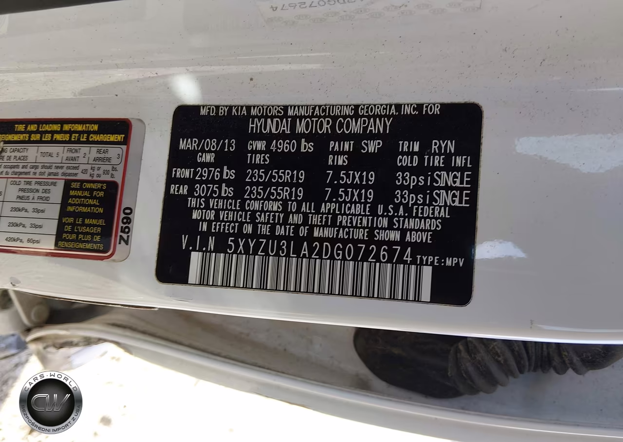 2013 Hyundai Santa Fe Sport 2.0T VIN:5XYZU3LA2DG072674 - 9